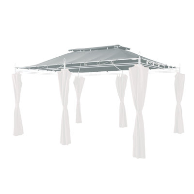 Abreha Dakota Fields Grey Polyester Replacement Canopy for Gazebo