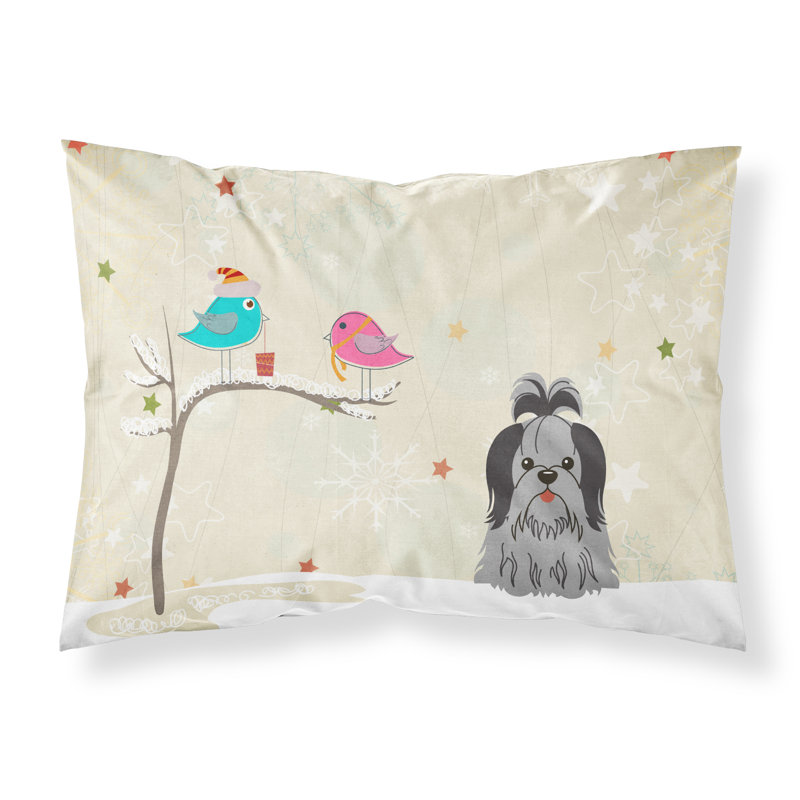 Microfiber, Black Silver Shih Tzu