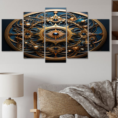 Alnisha - Abstract Botanicals Wall Art Print - 5 Panels