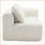 Canapé-lit en chenille Minimalist Chenille | Dossier rembourré | Beige-7754197