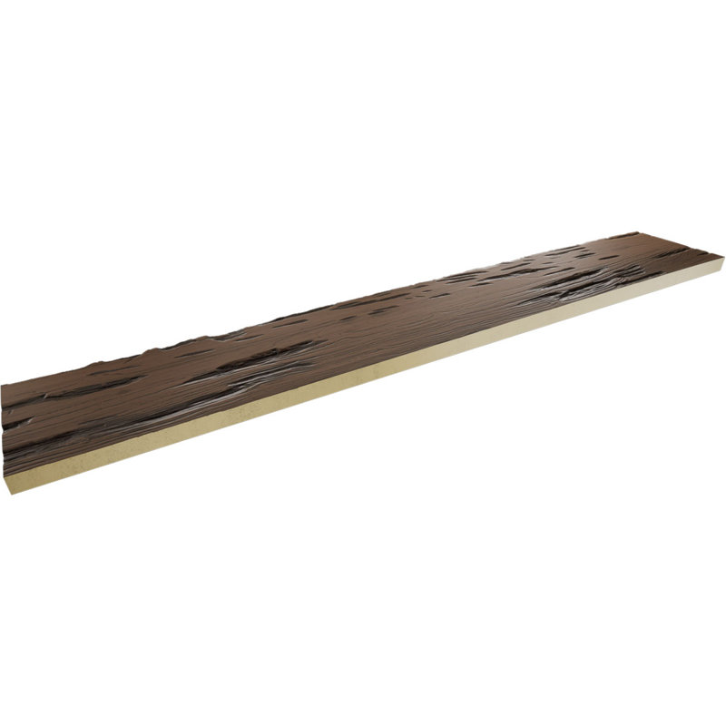 Aged Pecky Cypress Faux Wood Beam Plank, 10' x 6"