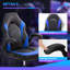 Fauteuil de jeu en forme de S ergonomique | Mode berçant | Cuir de qualité supérieure-1501302699