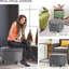 Repose-pieds rond avec rangement en tissu gris - Ajoutez une touche décorative à votre décoration intérieure