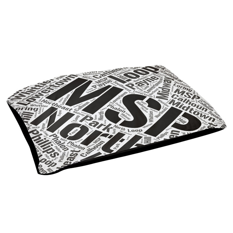 Oreiller rectangulaire designer, Grand L 50 po x l 40 po, Noir, Minneapolis – Saint Paul