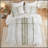 3 PCS King/Cal King Cotton Printed Comforter Set with Chenille Sage/Ivory