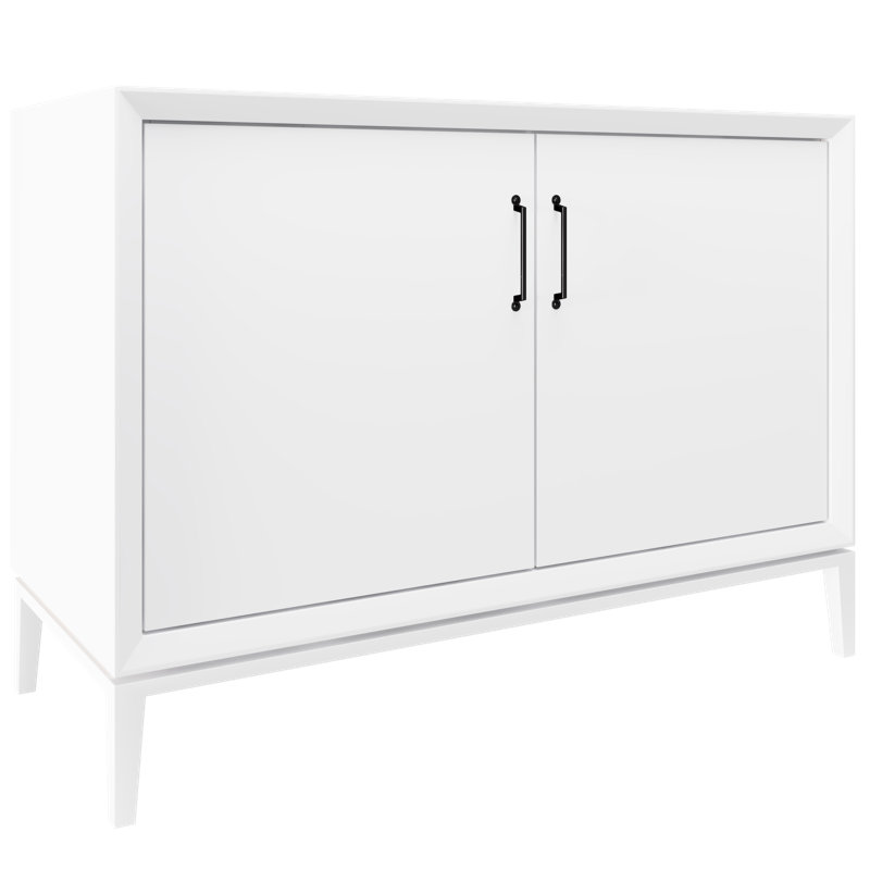 Alexandra Single Bath Vanity, Pure White, 48", Matte Black