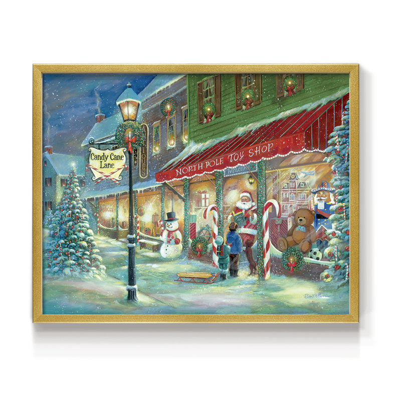 Candy Cane Lane - Reproduction encadrée - Restickable, H 16 po x l 20 po