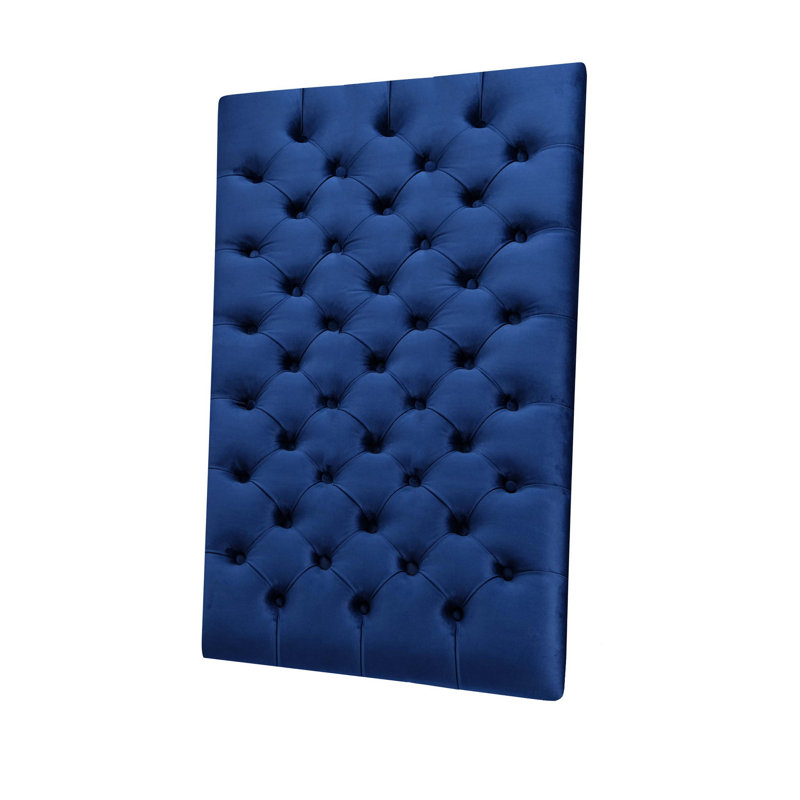 Luczak Upholstered Headboard, 100 x 45 cm, Navy Blue