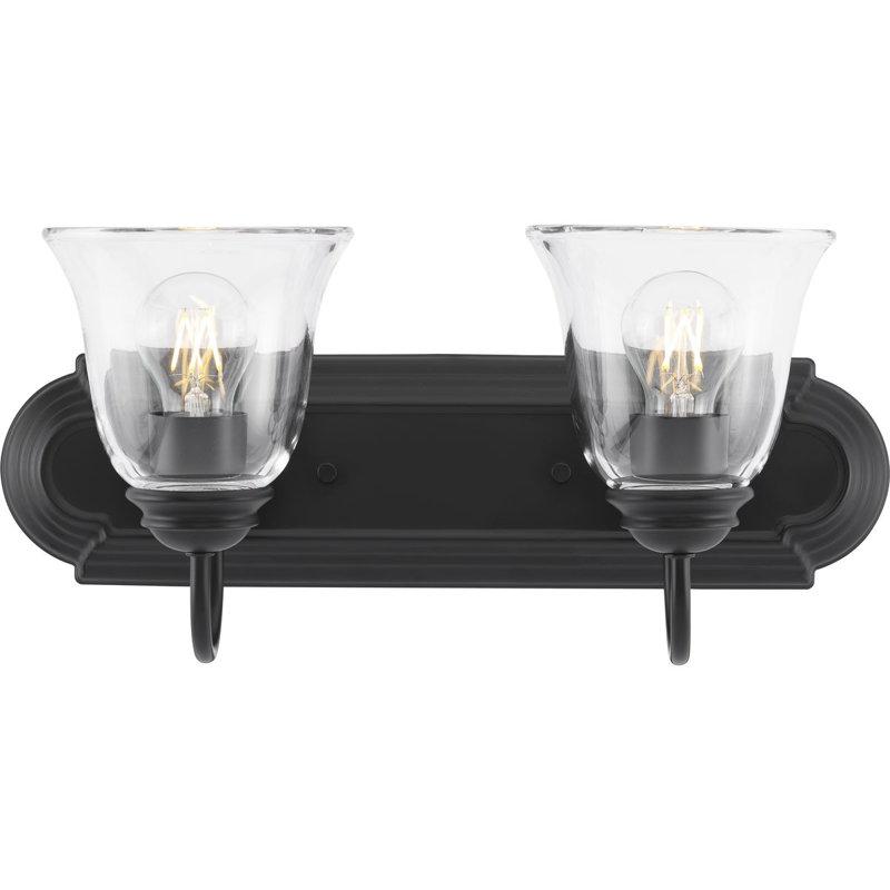 Éclairage pour meuble-lavabo transitionnel 2 lumières, Noir