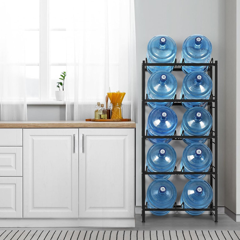 25.6'' W Metal Shelving Unit, Black