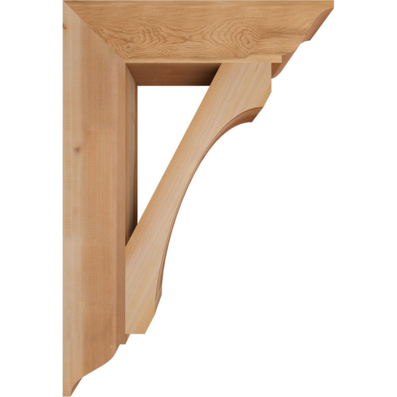 Support en bois rustique traditionnel BKTLEC01, Cèdre rouge de l'Ouest (lisse), H 38 po x l 5,5 po x P 26 po