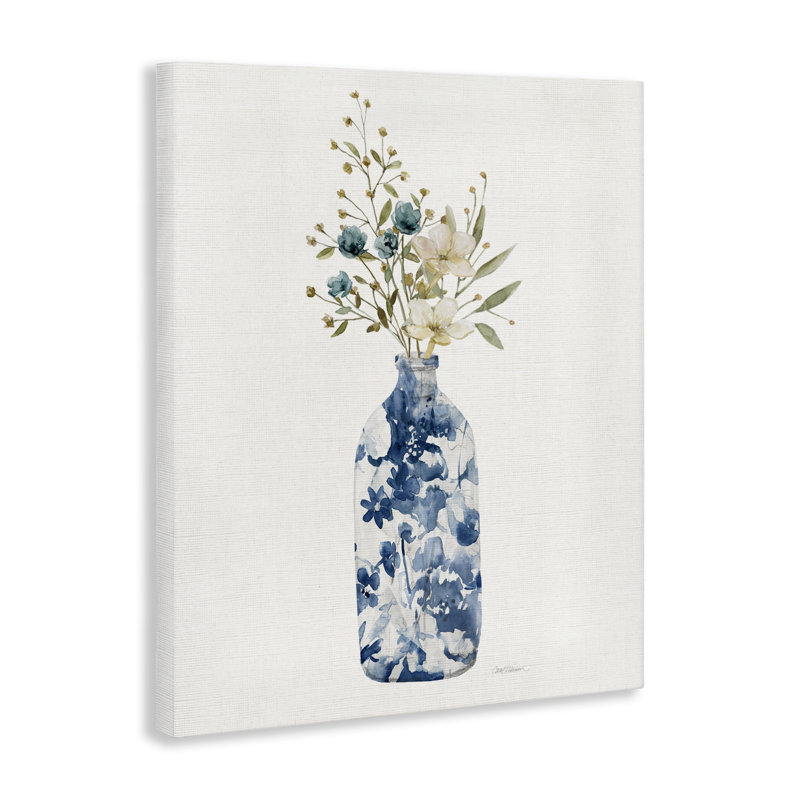 Toile à motif de fleurs chinoises, par Carol Robinson, H 30 po x l 24 po
