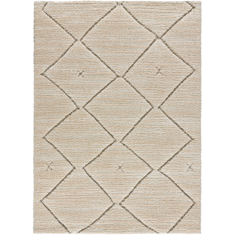 Geometric Shag Area Rug, Rectangle 133 x 190cm