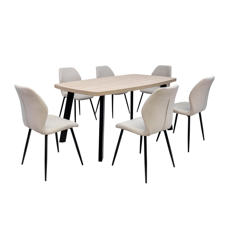 Birt Metal Base Dining Table