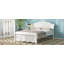 Lit plateforme double en bois avec tête de lit-976465495