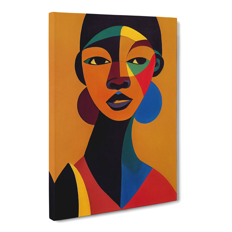 African Woman Cubism Vol.1 - Wrapped Canvas, 60cm H x 40cm W x 3cm D