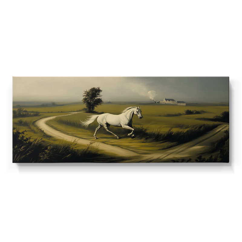 Paysage, série CLCLI, toile tendue avec châssis, prête à être accrochée, H 12 po x l 30 po