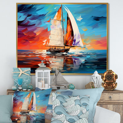 Voilier abstrait maritime I
