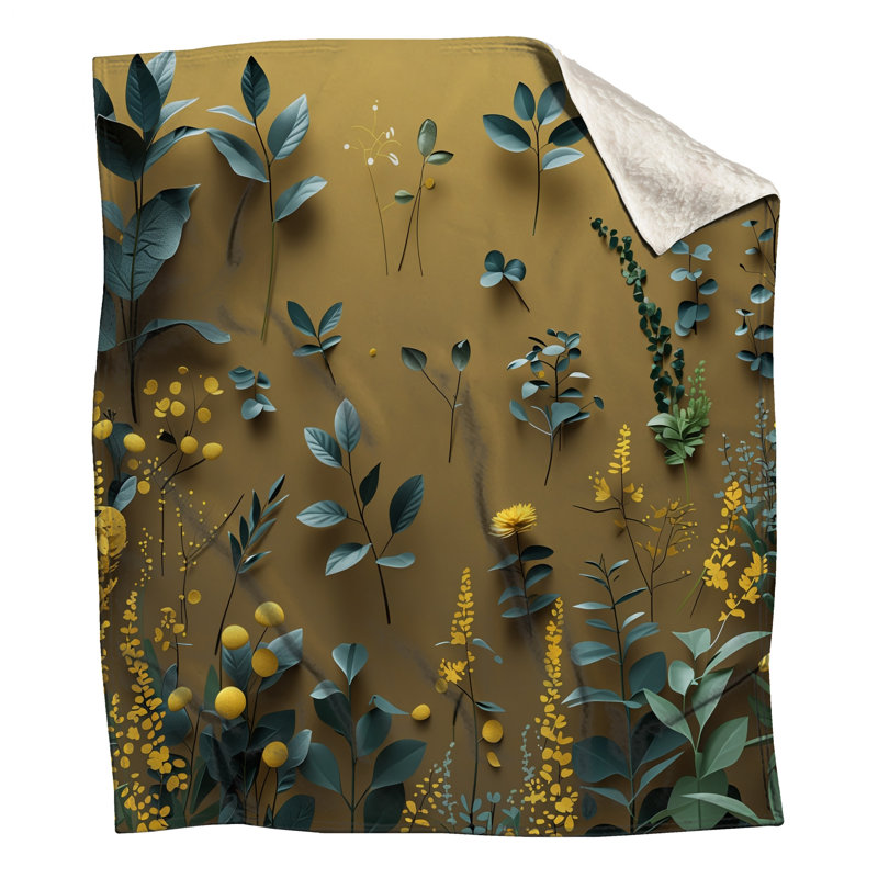 Jeté Botanical, L 50 po x H 60 po