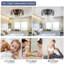 51cm Farmhouse Reversible Caged Ceiling Fan with Light Kit And Remote-1940186566