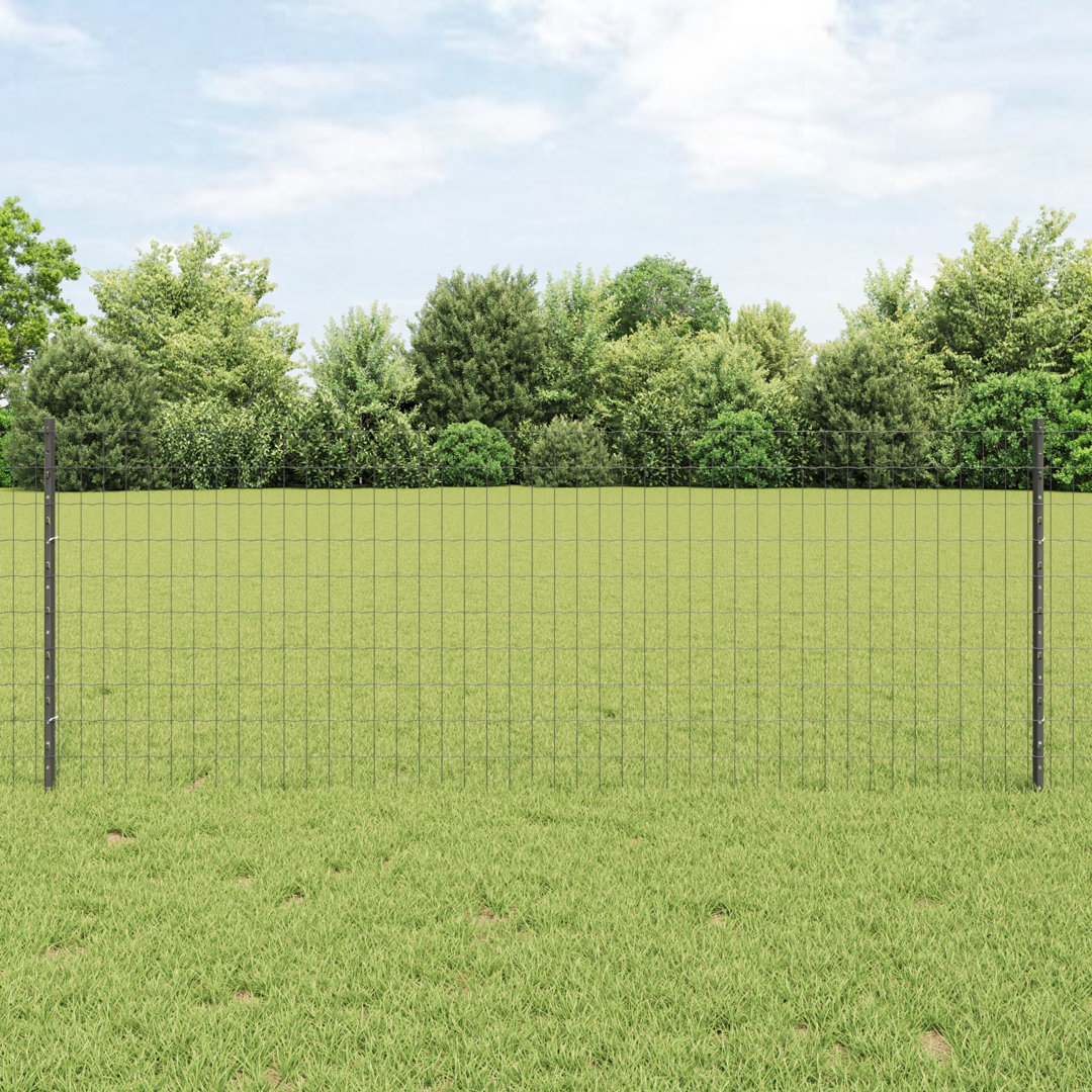 Vidaxl Euro Fence With 11 U Posts 25 M Steel