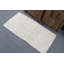 Tapis de porte turc rétro fabriqué à la main dans un élégant motif crème pour un décor décoratif doux