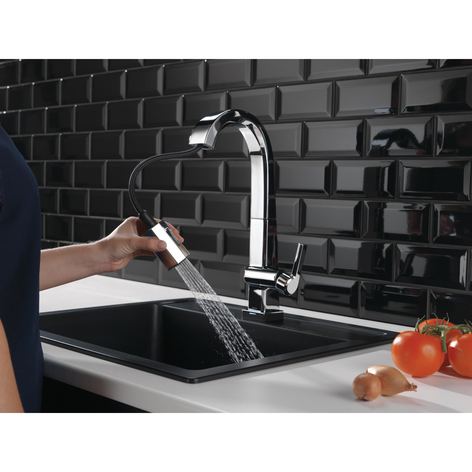 Pivotal Pull-Down Touch Bar Faucet, Chrome