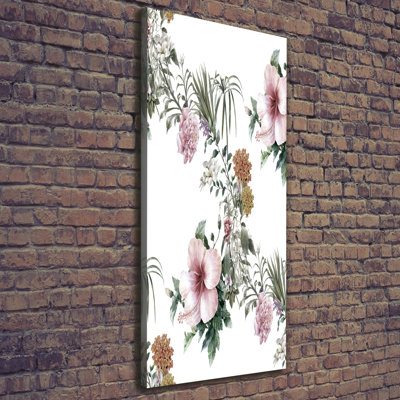 Tropical Flowers - Wrapped Canvas Print