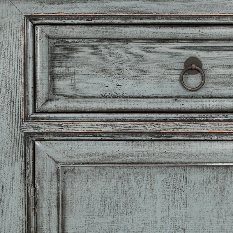 Libbit Reclaimed Pine 4-drawer 4-door Cabinet Vintage Sage