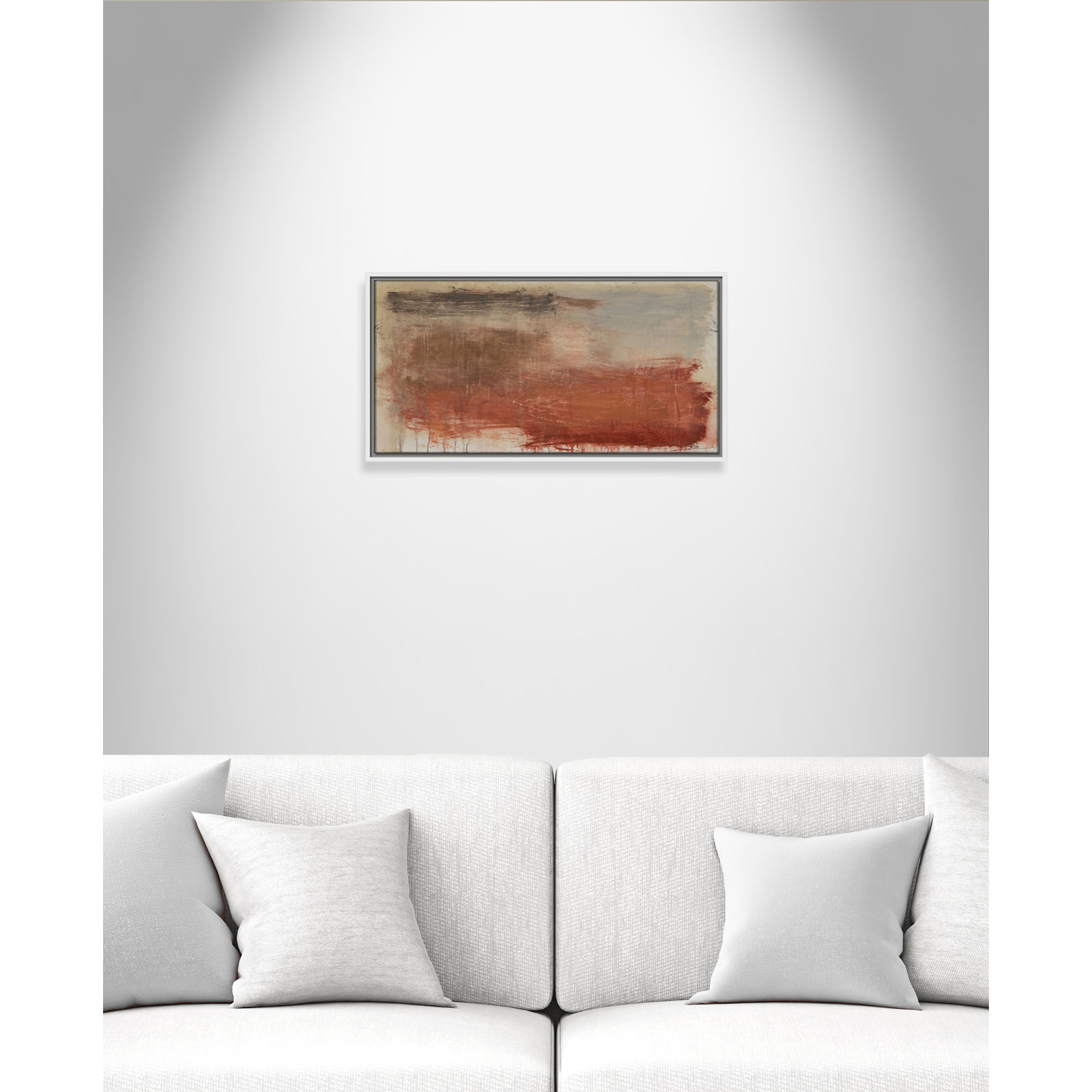 Colin "Autumn Over The Riviera" Print, 13.5" H x 25.5" W, White