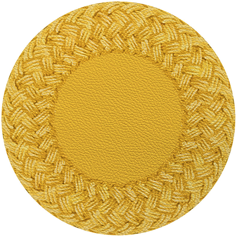 Napperon en cuir Raffia, Éclairage de tournesol