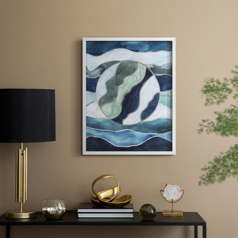 «Siren's portail I», reproduction encadrée - bois massif, H 11 po x l 9 po, Blanc
