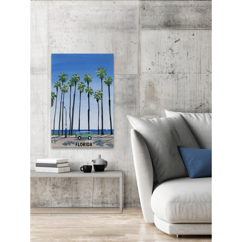 «Palm Tree Backdrop», impression sur toile tendue, H 36 po x l 24 po x 1,5 po