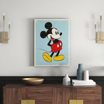 Mickey Mouse, Retro Vintage Advertisement on Canvas