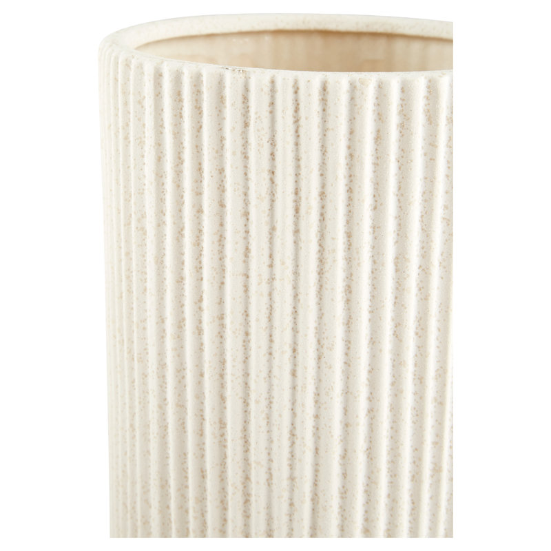 Harmonica Ceramic / Porcelain Table Vase, 11.5" H x 6.75" W x 6.75" D 