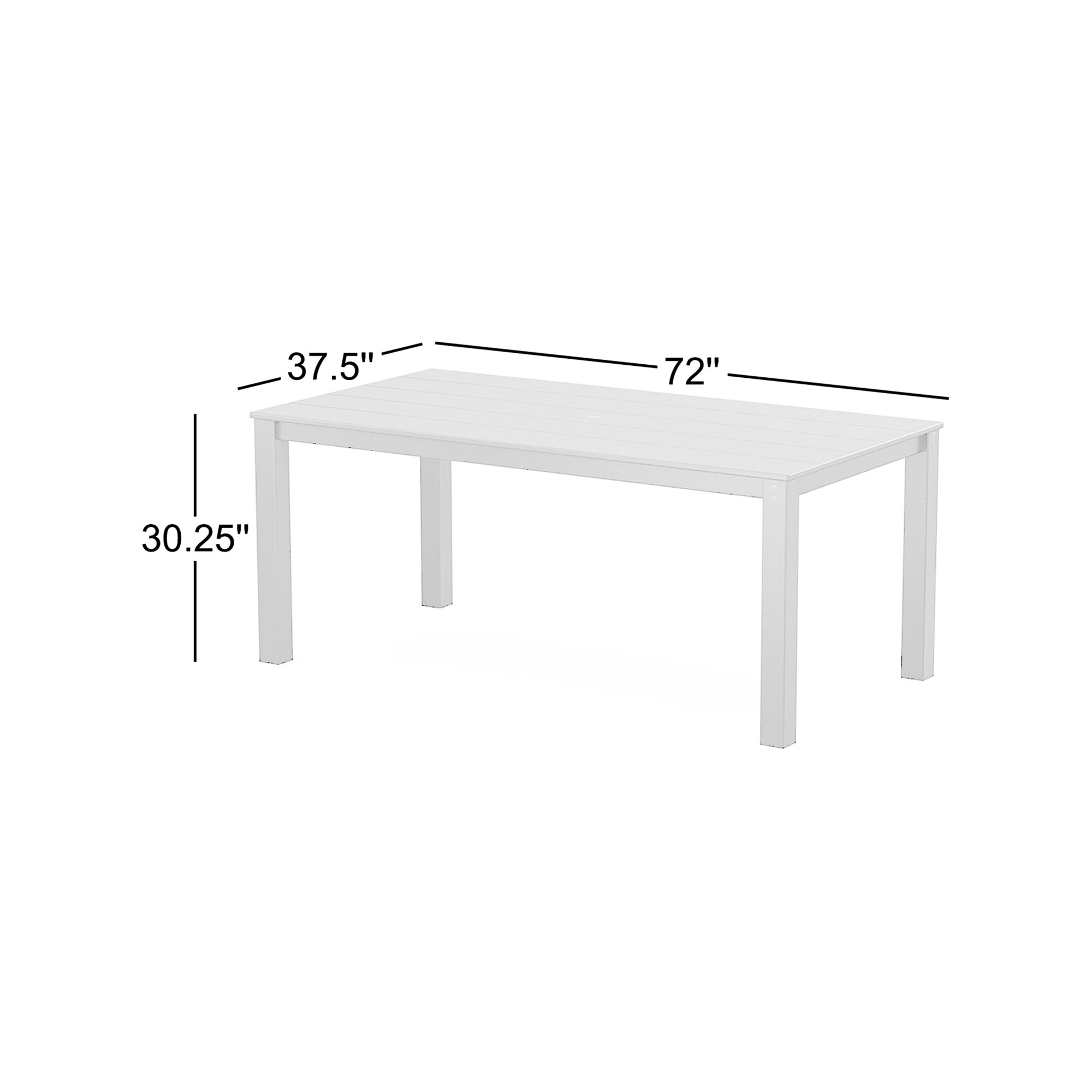 POLYWOOD Tables Outdoor Dining Table, Black