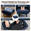 Repose-pieds moderne capitonné en cuir avec compartiment de rangement caché-777541094