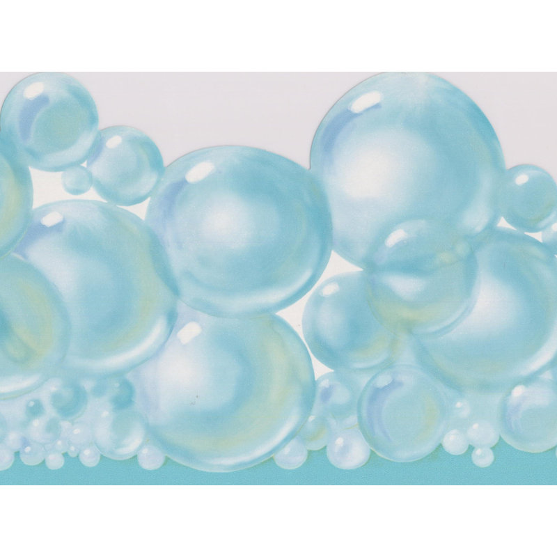 Bordure murale bulles, Turquoise