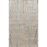 One-of-a-Kind Himalayan Abstract Hand-Knotted 4'10" x 7'9" Gray Area Rug