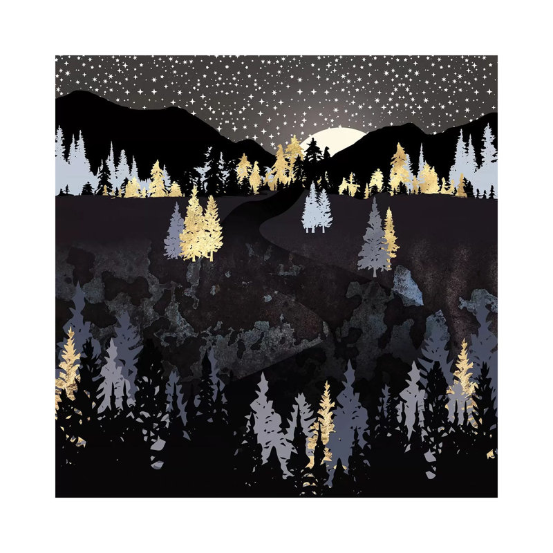Evening Sky - impression d'art graphique, Toile tendue, Aucun mat, H 12 po x l 12 po x P 1,5 po