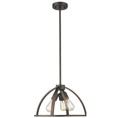 Luminaire suspendu unique en forme de dôme à 3 lumières Redner