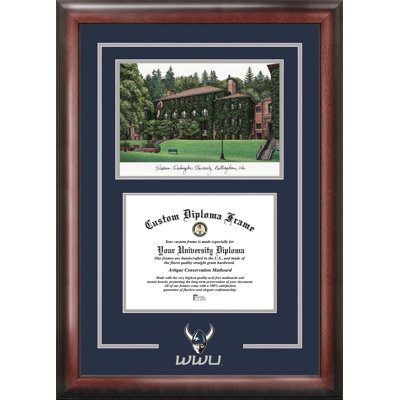 NCAA Western Washington Vikings Spirit Graduate Diploma with Campus Images Lithograph Frame