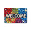 Paillasson d'entrée en vitrail multicolore 20 po x 32 po