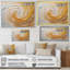«Gold Cream Infinite Swirls I - Abstract Spirals», reproduction d'art-56188998-56188999