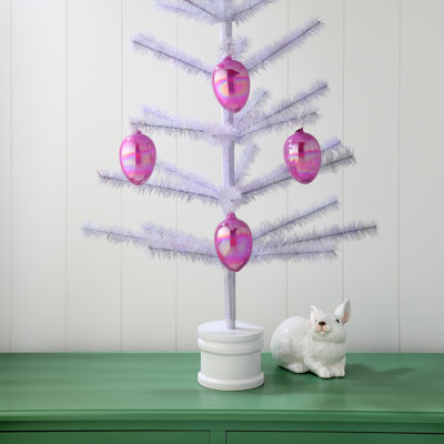 4" Iridescent Glass Egg Ornament