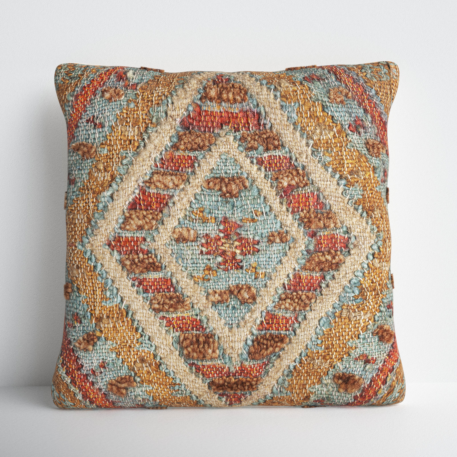 Victoria Wool Blend Throw Pillow Gracie Oaks Size: 18 x 18, Fill Material: Pillow Cover