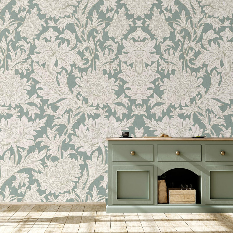 Peel & Stick Damask Border, 96" L x 144" W