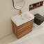 Ensemble de meuble-lavabo simple 30 po avec lavabo en résine, meuble-lavabo sur pied avec 2 tiroirs-1652665708