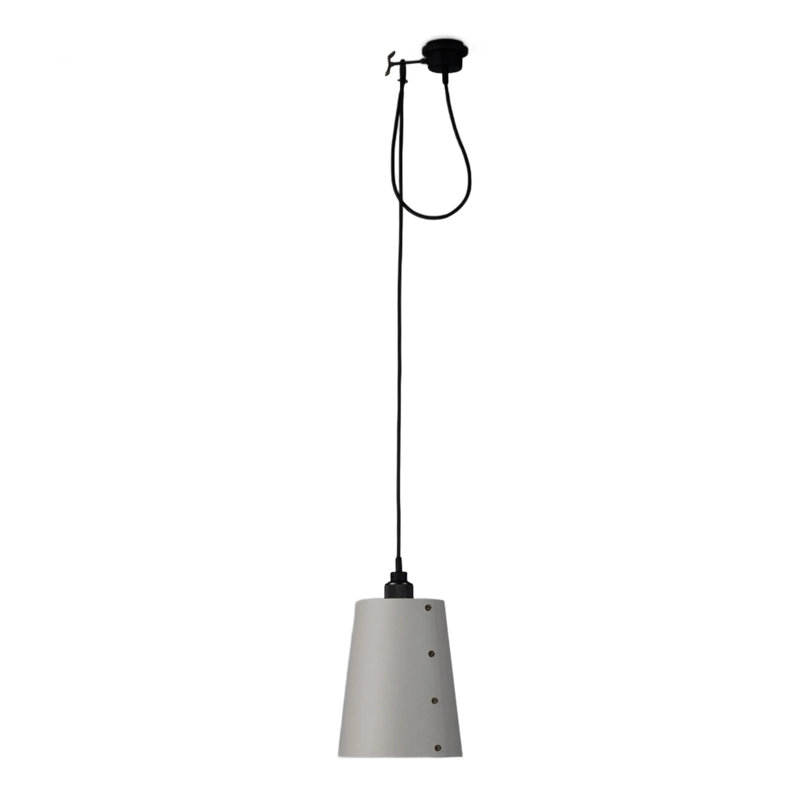 Cross Knurl 1 - Light Pendant, Stone, Smoked Bronze