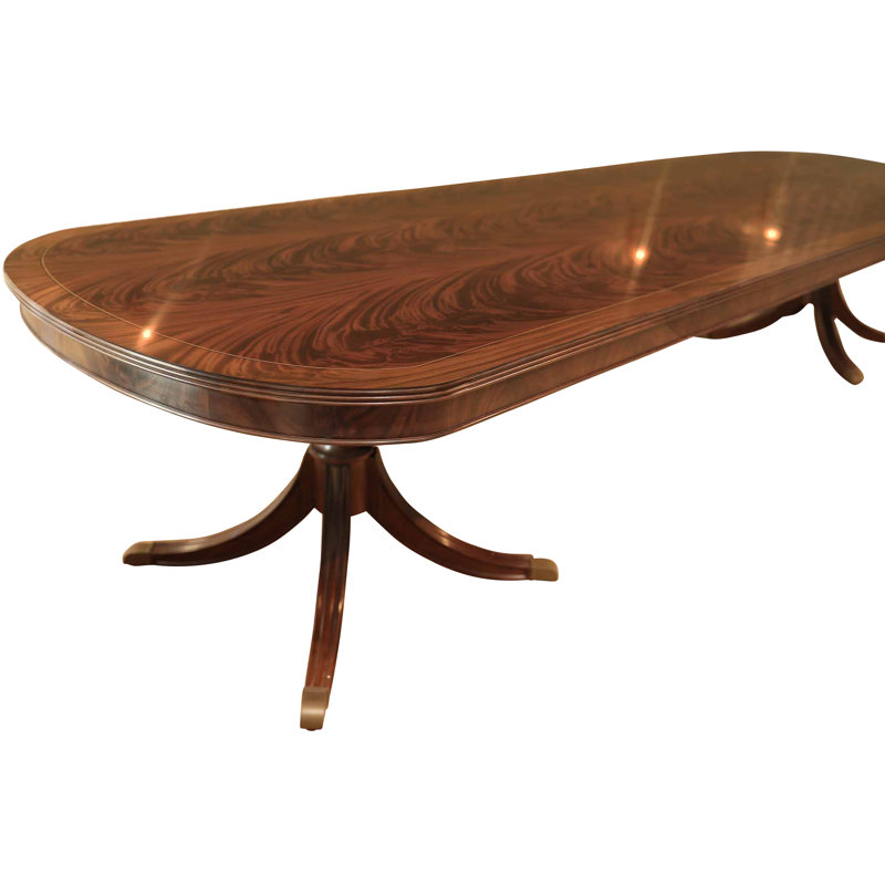 Custom Fit Classics Oval Mahogany Wood Dining Table